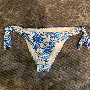 Tropical blue bikini bottom